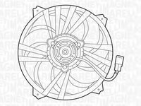 Ventilator radiator 069422281010 MAGNETI MARELLI pentru CitroEn Xsara CitroEn C5 CitroEn Berlingo