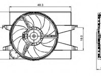 Ventilator radiator 47006 NRF pentru Ford Fiesta Ford Ikon Ford Fusion Mazda 2 Mazda Demio