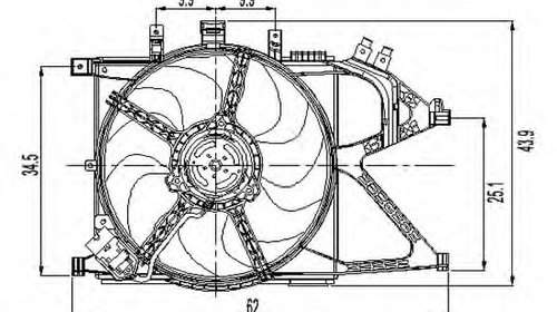 Ventilator radiator 47011 NRF pentru Opel Cor