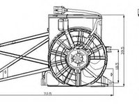 Ventilator radiator 47013 NRF pentru Opel Vectra