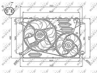 Ventilator radiator 47755 NRF pentru Land rover Freelander Land rover Lr2 Land rover Discovery Land rover Range rover