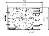 Ventilator, radiator (47916 NRF) AUDI,SEAT,SKODA,VW