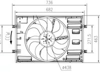 Ventilator radiator 47916 NRF pentru Audi A3