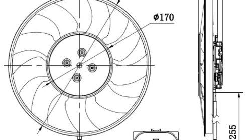 Ventilator radiator 47917 NRF pentru Audi Q7 