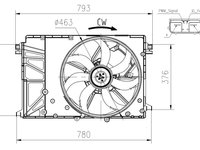 Ventilator, radiator (47932 NRF) LEXUS,TOYOTA