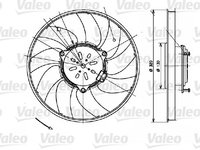 Ventilator, radiator (696082 VALEO) MERCEDES-BENZ,VW