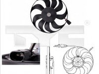 Ventilator radiator 802-0001 TYC pentru Audi A3 Vw Touran Honda Accord