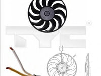 Ventilator radiator 802-0051 TYC pentru Audi A4 Audi A6 Seat Exeo