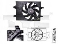 Ventilator radiator 810-0025 TYC pentru Ford Fiesta Ford Ikon Ford Fusion Mazda 2 Mazda Demio