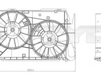 Ventilator radiator 836-0016 TYC pentru Toyota Rav