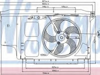 Ventilator radiator 85007 NISSENS pentru Peugeot 206 Peugeot 206 Opel Grandland Opel Combo