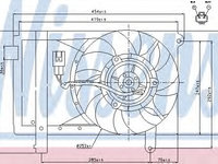 Ventilator radiator 85062 NISSENS pentru Chevrolet Aveo Daewoo Kalos Chevrolet Kalos Chevrolet Lanos