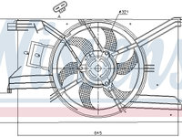 Ventilator radiator 85243 NISSENS pentru Opel Signum Opel Vectra Fiat Croma