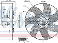 Ventilator radiator 85698 NISSENS pentru Vw Sharan Ford Galaxy Seat Alhambra Seat Arosa Vw Polo Vw Lupo