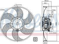 Ventilator radiator 85705 NISSENS pentru CitroEn Zx Peugeot 306 CitroEn Berlingo Peugeot Partner Peugeot Ranch Peugeot Grand CitroEn Xsara