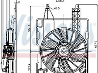 Ventilator radiator 85706 NISSENS pentru Renault Kangoo Renault Megane Renault Clio Renault Symbol Renault Thalia Renault ScEnic Renault Grand