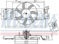 Ventilator radiator 85712 NISSENS pentru Dacia Sandero Dacia Logan Renault Sanderostepway Dacia Solenza Renault Logan Renault Tondar