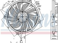 Ventilator radiator 85789 NISSENS pentru CitroEn Berlingo CitroEn Xsara Peugeot Grand Peugeot Partner Peugeot Ranch