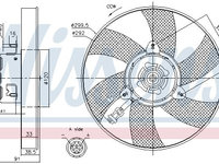 Ventilator radiator 85799 NISSENS pentru Seat Inca Vw Caddy Vw Panel Seat Cordoba Vw Derby Vw Flight Vw Polo