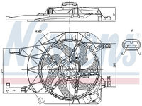 Ventilator radiator 85883 NISSENS pentru Nissan Primastar Opel Vivaro Renault Trafic