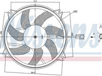 Ventilator radiator 85886 NISSENS pentru CitroEn C4 Peugeot 5008 Peugeot 308 CitroEn Berlingo Peugeot 307 CitroEn Ds5 Peugeot Grand Peugeot Partner Peugeot Ranch Peugeot 3008