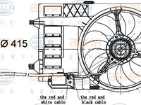 Ventilator, radiator (8EW351000304 HELLA) MINI