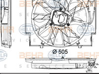 Ventilator, radiator (8EW351040421 HELLA) BMW