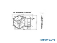 Ventilator radiator apa MINI MINI (R50, R53) 2001-2006 #2 0502747