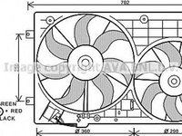 Ventilator radiator AUDI A1 8X1 8XK 8XF AVA VW7528