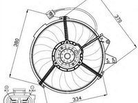 Ventilator radiator AUDI A2 8Z0 NRF 47474