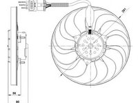 Ventilator radiator AUDI A3 8L1 NRF 47392