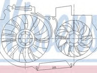 Ventilator, radiator AUDI A4 Avant (8E5, B6) (2001 - 2004) NISSENS 85247