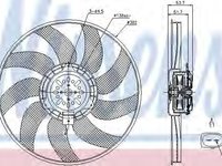 Ventilator, radiator AUDI A6 (4G2, C7, 4GC) (2010 - 2016) NISSENS 85728 piesa NOUA