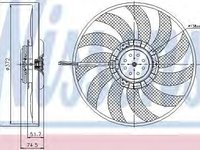 Ventilator, radiator AUDI A6 Allroad (4FH, C6) (2006 - 2011) NISSENS 85638 piesa NOUA