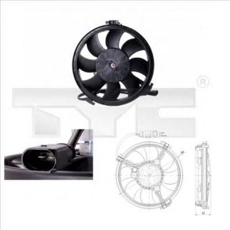 Ventilator radiator AUDI A6 Avant 4B5 C5 TYC 802-0002