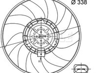 Ventilator, radiator AUDI A6 C7 (4G2, 4GC) MAHLE CFF 33 000S