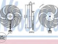 Ventilator, radiator AUDI TT Roadster (8N9) (1999 - 2006) NISSENS 85545 piesa NOUA