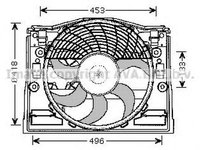 Ventilator radiator BMW 3 cupe E46 AVA BW7513