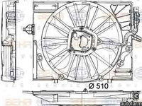 Ventilator, radiator BMW 5 (E60) HELLA 8EW 351 043-081