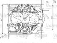 Ventilator radiator BMW 5 Touring E39 VALEO 696120