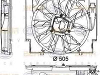 Ventilator radiator BMW 6 Cabriolet E64 HELLA 8EW 351 040-421