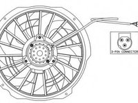 Ventilator, radiator BMW Seria 3 Cabriolet (E36) (1993 - 1999) NRF 47025 piesa NOUA