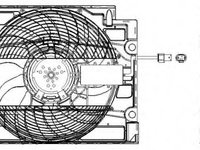 Ventilator, radiator BMW Seria 5 Touring (E39) (1997 - 2004) NRF 47211 piesa NOUA