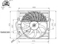 Ventilator radiator BMW Seria 7 (E38) (1994 - 2001) NRF 47481