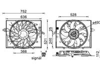 Ventilator radiator CFF336000S MAHLE pentru Bmw Seria 5 Bmw Seria 6