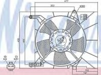 Ventilator radiator CHEVROLET AVEO limuzina T250 T255 NISSENS 85063