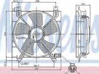 Ventilator radiator CHEVROLET LACETTI J200 NISSENS 85353