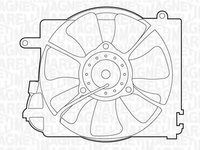 Ventilator radiator CHEVROLET MATIZ M200 M250 MAGNETI MARELLI 069422294010