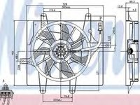 Ventilator radiator CHRYSLER PT CRUISER Cabriolet NISSENS 85289