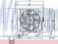 Ventilator radiator CHRYSLER VOYAGER IV RG RS NISSENS 85091